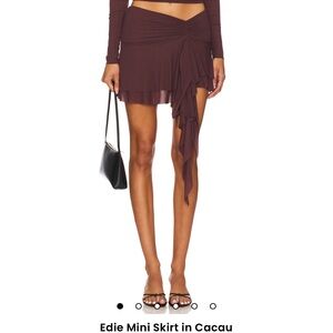 Indah Edie Mini Skirt in Cacau. Size Small. NEVER WORN